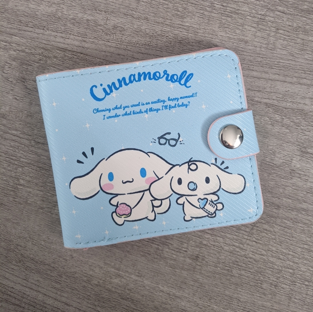 Cinnamoroll Wallets Women Faux Leather Bi-fold Travel Wallet